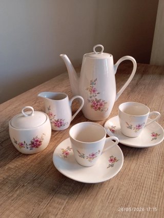 Juego de café de porcelana para dos