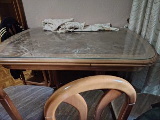 Mesa de salón extensible madera