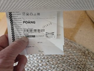 Butaca POANG Ikea Finnsta Blanco