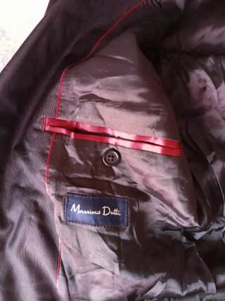 Americana Massimo Dutti Negra Talla 48/38
