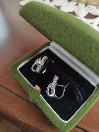 Pendientes Oro Blanco Diamantes