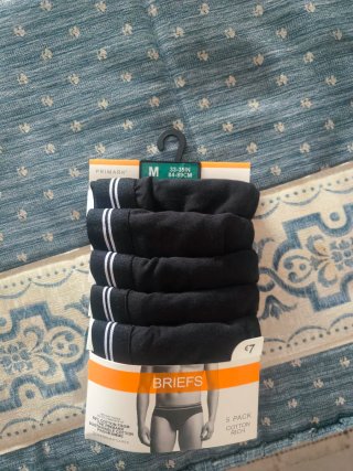 Pack 5 Calzoncillos Primark Talla M Negros