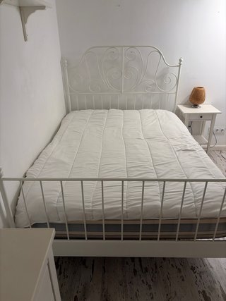 Cama IKEA LEIRKIV Metal Blanca