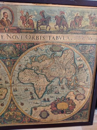 Cuadro Vintage Mapa del Mundo Nova Totius