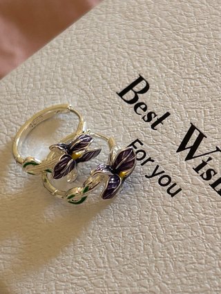 Orecchini Argento 925 Iris Viola