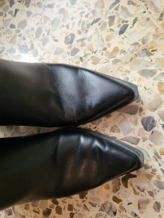 Botas altas negras tacón 35 Bershka