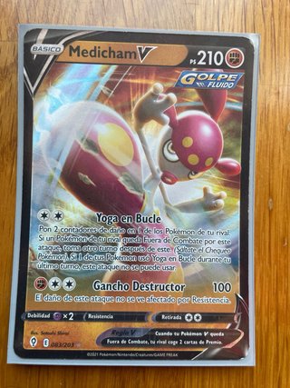 Cartas Pokémon V Medicham, Kricketune, Tyranitar