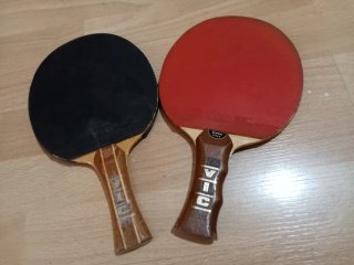 2 ANTIGUAS RAQUETAS PALAS TENIS MESA PING PONG