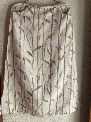 Conjunto blusa y falda lino estampado T S-M