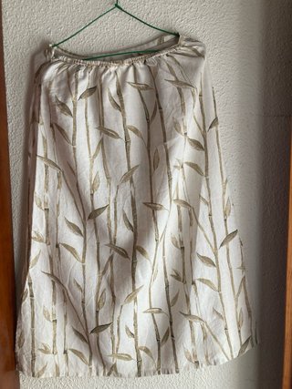 Conjunto blusa y falda lino estampado T S-M