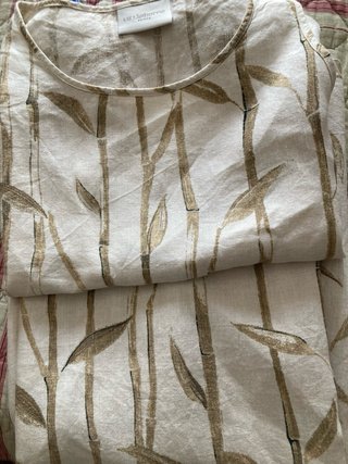 Conjunto blusa y falda lino estampado T S-M