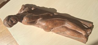 Escultura desnudo femenino terracota