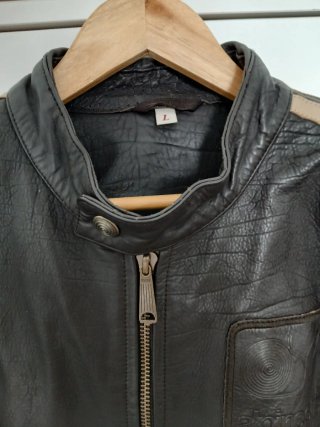 Chaqueta Moto Cuero AlpineStars marrón. Talla L