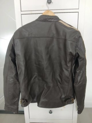 Chaqueta Moto Cuero AlpineStars marrón. Talla L