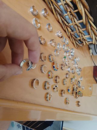 Lote de 63 anillos ajustables