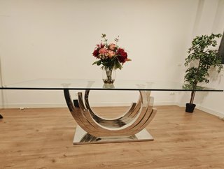 Mesa de comedor cristal 8 personas