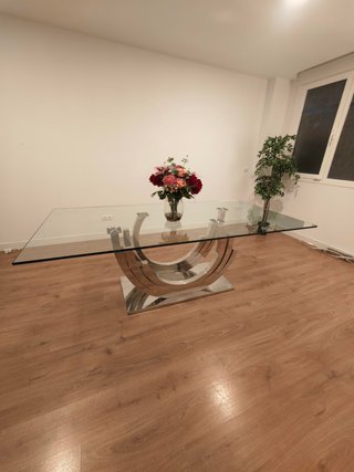 Mesa de comedor cristal 8 personas
