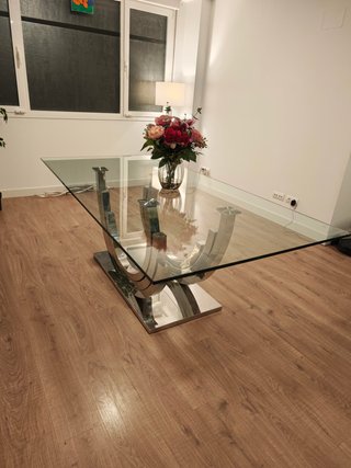 Mesa de comedor cristal 8 personas