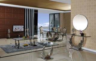 Mesa de comedor cristal 8 personas