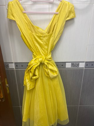 Vestido fiesta adolescente amarillo