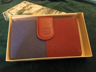 Billetera Morton Stanley Piel Azul/Marrón