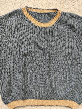Jersey mujer azul y dorado