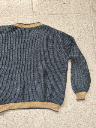 Jersey mujer azul y dorado