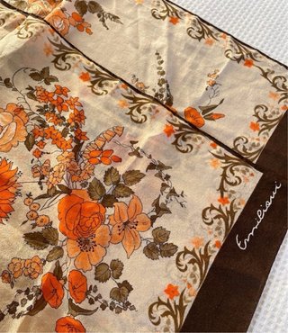 Stola seta vintage firmata anni 70 Made in Italy
