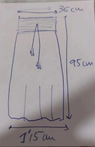 Falda larga XL Azul