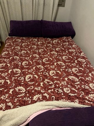 Sofá Cama Morado Terciopelo