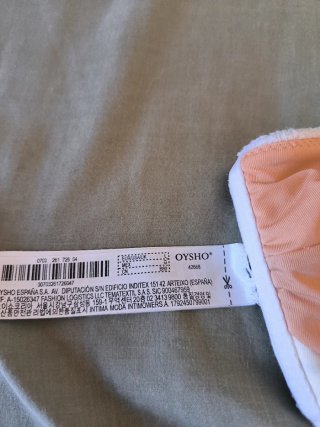 Bikini dos piezas Oysho Rayas Azul y Blanco