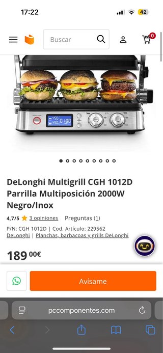 Plancha DeLonghi Multigrill