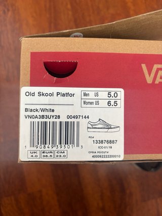 Zapatillas Vans Old Skool Negras Plataforma