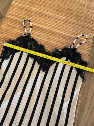 Blusa Zara Encaje Rayas Talla S