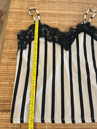 Blusa Zara Encaje Rayas Talla S
