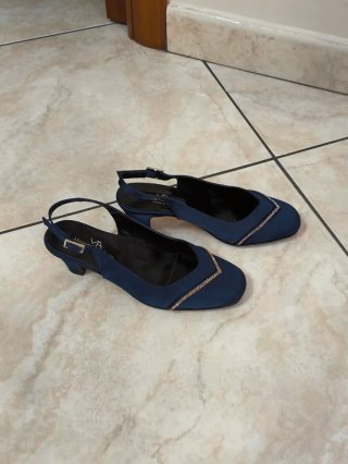 Scarpe Massimo Anfusco donna blu con strass