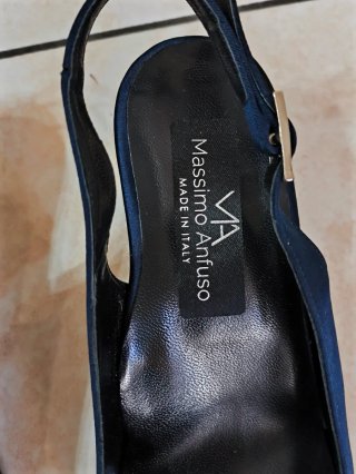 Scarpe Massimo Anfusco donna blu con strass