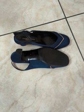 Scarpe Massimo Anfusco donna blu con strass