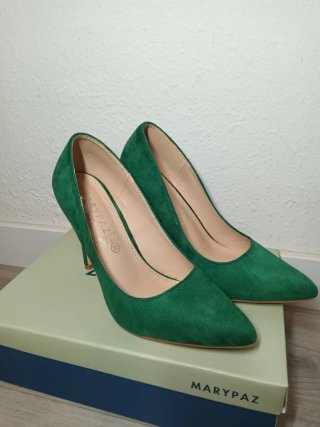 Zapatos de tacón Marypaz verde esmeralda T38