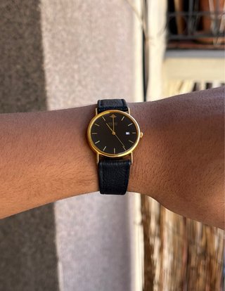Seiko Quartz Dorado Negro Vintage 6Y39-7010