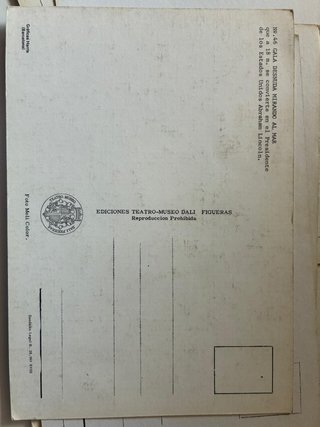 Lote 6 Postales Salvador Dalí Figueres Costa Brava