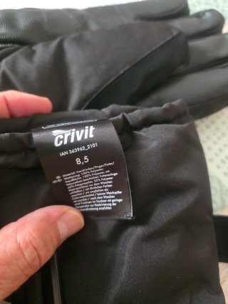Guantes de esquí Crivit negros