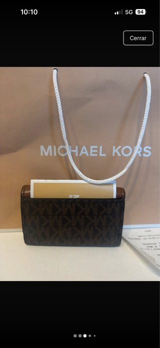 Cartera Michael Kors Marrón y Dorada