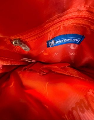 Borsa tracolla anni '80 Michelin arancione