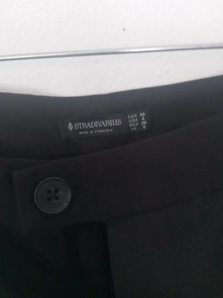 Pantalón Stradivarius Slim Straight Negro. Nuevo!!