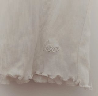Camiseta Zara blanca manga corta talla 10