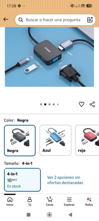 Benfei Hub 4 en 1 USB/USB-C/HDMI