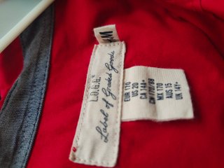Camisa H&M roja manga larga T.170