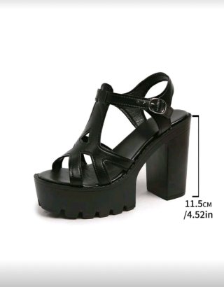 Sandalias nuevas de plataforma negras
