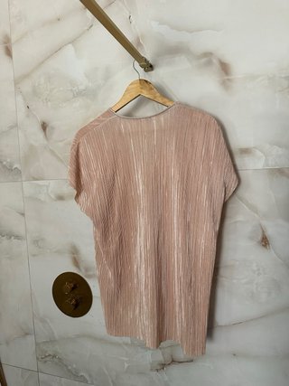 Blusa Zara L Plisada Rosa